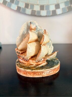 Vtg Sebastian Miniatures The Mayflower Ship Prescott Baston Nautical Coastal